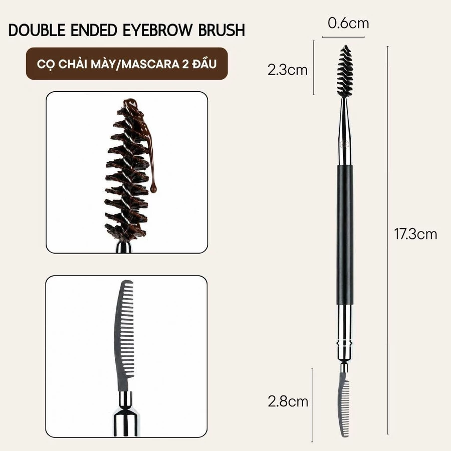 Cọ Chân Mày Hai Đầu BH Cosmetics Double Ended Eyebrow Brush BH259